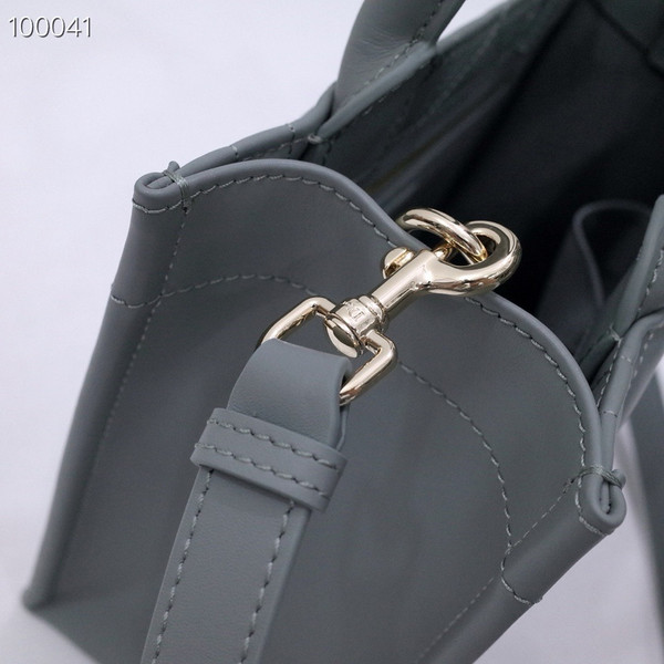 Christian Dior Medium Book Tote Bag 26cm Macrocannage Calfskin Leather, Stone Gray
