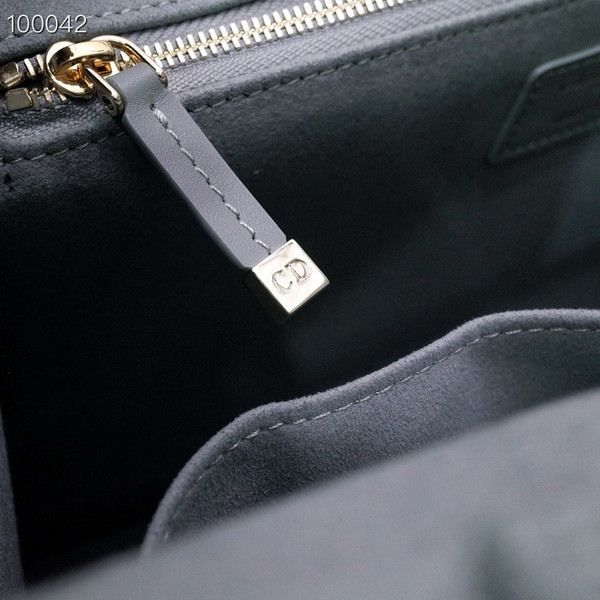Christian Dior Large Book Tote Bag 36cm Macrocannage Calfskin Leather, Stone Gray