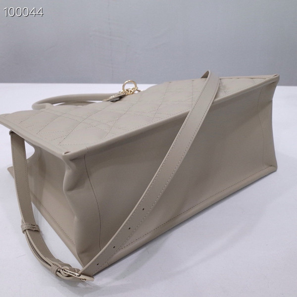 Christian Dior Large Book Tote Bag 36cm Macrocannage Calfskin Leather, Powder Beige