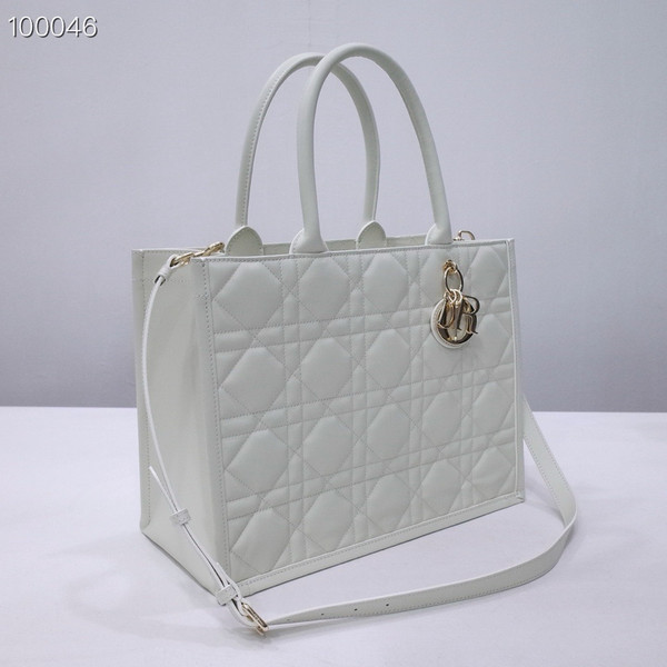 Christian Dior Large Book Tote Bag 36cm Macrocannage Calfskin Leather, Latte