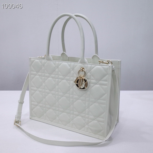 Christian Dior Large Book Tote Bag 36cm Macrocannage Calfskin Leather, Latte