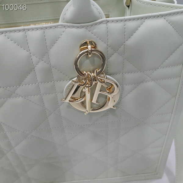 Christian Dior Large Book Tote Bag 36cm Macrocannage Calfskin Leather, Latte
