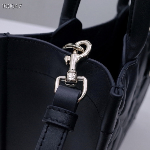 Christian Dior Medium Book Tote Bag 26cm Macrocannage Calfskin Leather, Matte Black
