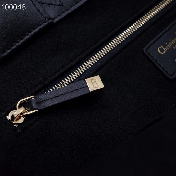 Christian Dior Large Book Tote Bag 36cm Macrocannage Calfskin Leather, Matte Black