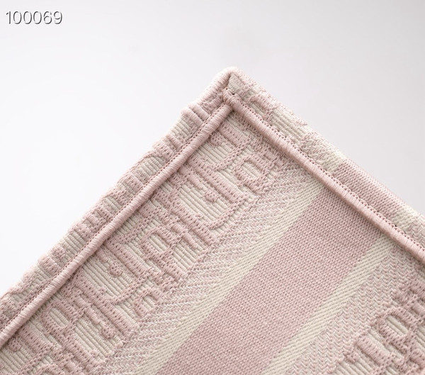 Christian Dior Mini Book Tote Bag 22cm 1286 Oblique Embroidery, Pink