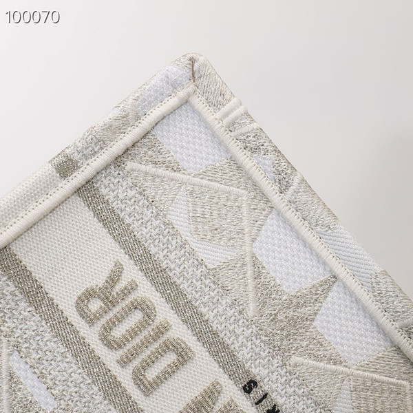 Christian Dior Mini Book Tote Bag 22cm 1286 Lucky Star Embroidery, Gold