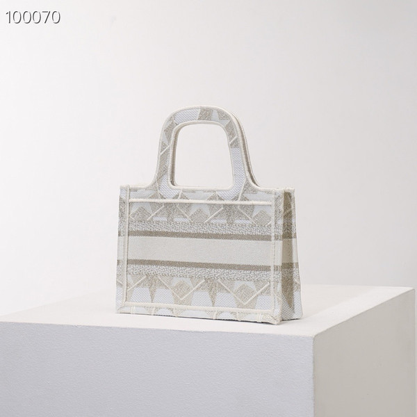 Christian Dior Mini Book Tote Bag 22cm 1286 Lucky Star Embroidery, Gold