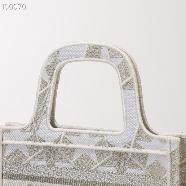 Christian Dior Mini Book Tote Bag 22cm 1286 Lucky Star Embroidery, Gold
