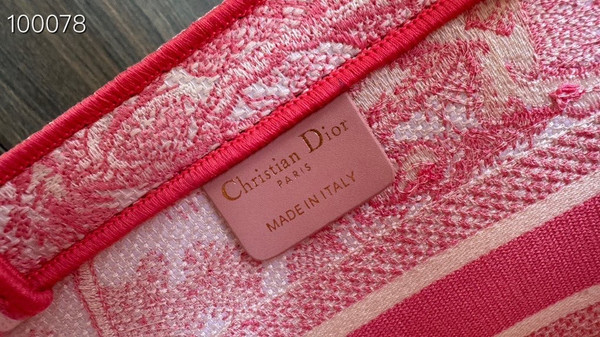 Christian Dior Dioriviera Hat Basket Bag 35cm Toile de Jouy Embroidery, Candy Pink