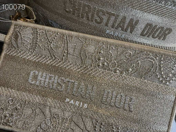 Christian Dior Hat Basket Bag 35cm D-Lace Butterfly Macrame Embroidery, White and Gold-Tone