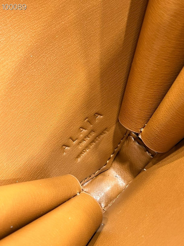 Alaia Coeur Bag 21cm Calfskin Leather, Cognac
