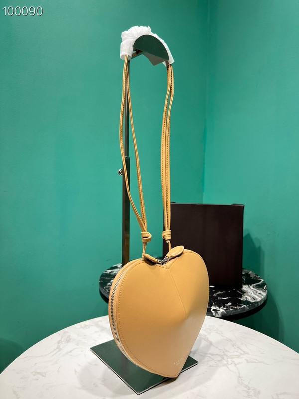 Alaia Coeur Bag 21cm Calfskin Leather, Tan