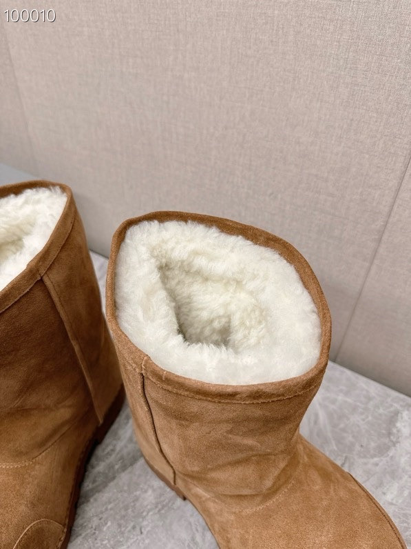 Balenciaga Alaska Split Calfskin Faux-Fur High Boots, Brown