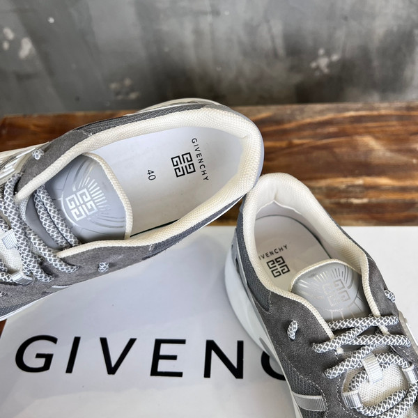 Givenchy Nfnty-52 Sneakers Mesh Calfskin Leather, Light Gray