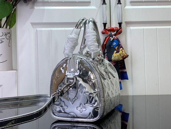 Louis Vuitton Speedy Bandoulière 20cm Monogram Miroir Canvas M11987, Silver
