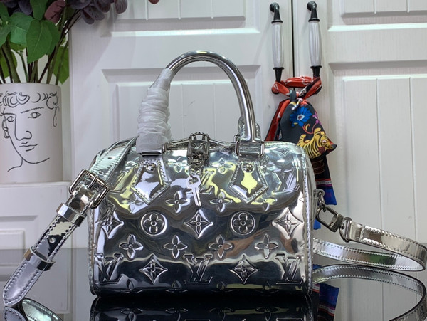 Louis Vuitton Speedy Bandoulière 20cm Monogram Miroir Canvas M11987, Silver