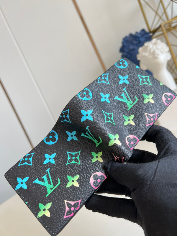 Louis Vuitton Multiple Wallet 12cm Monogram Iridescent Coated Canvas M13909, Multicolored/Black