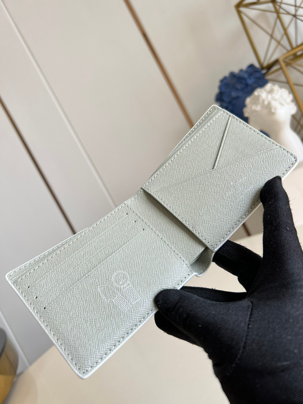 Louis Vuitton Multiple Wallet 12cm Monogram Iridescent Coated Canvas M13909, Multicolored/White
