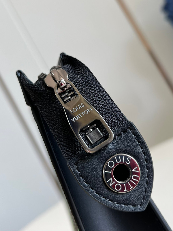 Louis Vuitton Pochette Voyage MM 27cm Monogram Iridescent Coated Canvas M13907, Multicolored/Black