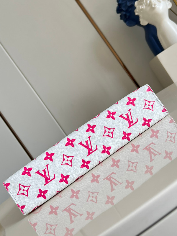 Louis Vuitton Pochette Voyage MM 27cm Monogram Iridescent Coated Canvas M13907, Multicolored/White