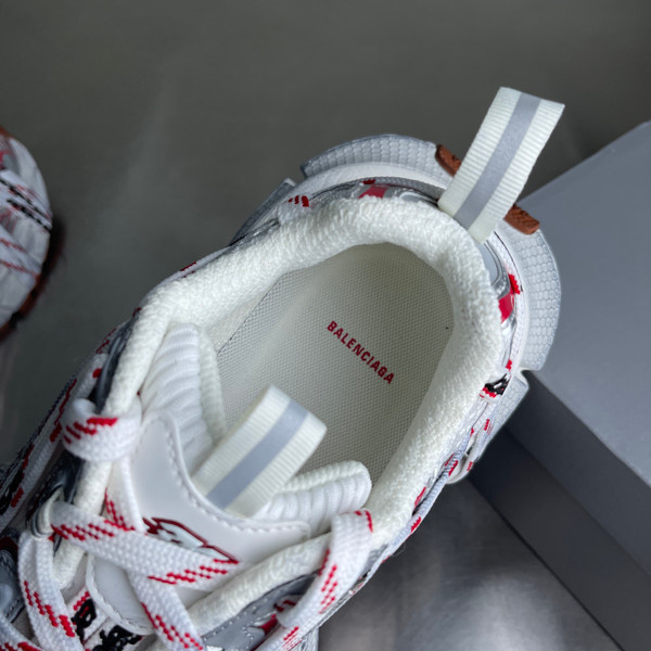 Balenciaga 3XL Mesh Sneakers Unisex, Red/White