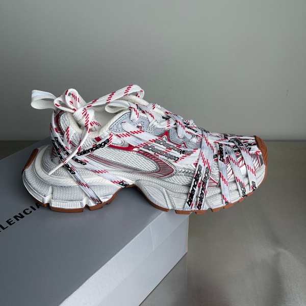 Balenciaga 3XL Mesh Sneakers Unisex, Red/White