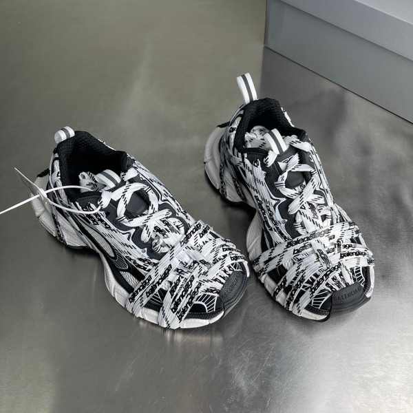 Balenciaga 3XL Mesh Sneakers Unisex, Black/White