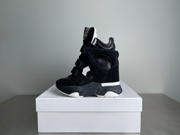 Isabel Marant Balskee 50MM High-Top Wedge Sneakers, Black