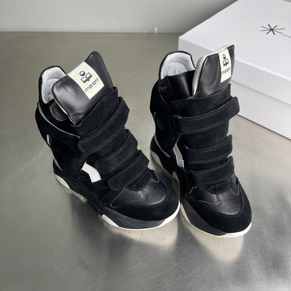Isabel Marant Balskee 50MM High-Top Wedge Sneakers, Black