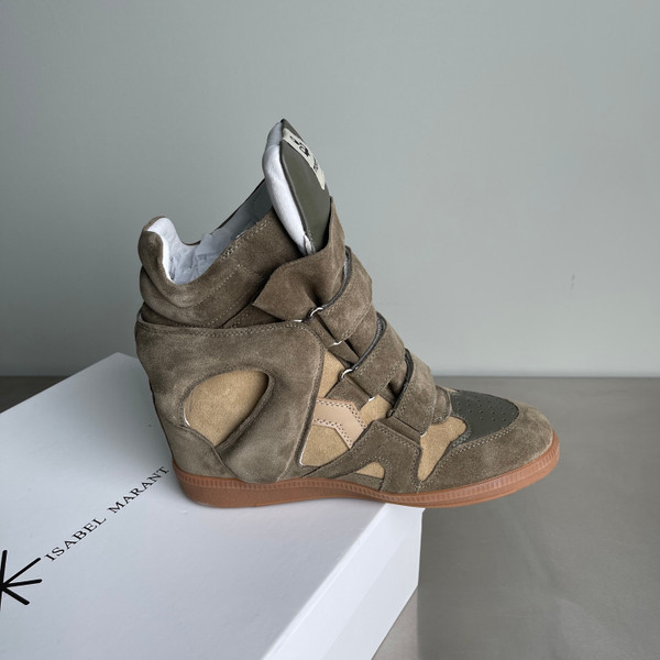 Isabel Marant Bekett High-Top Sneakers Women, Olive Green