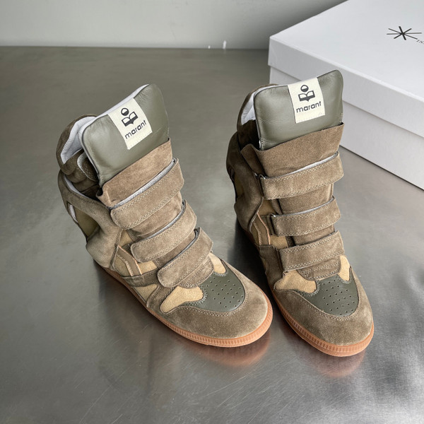 Isabel Marant Bekett High-Top Sneakers Women, Olive Green
