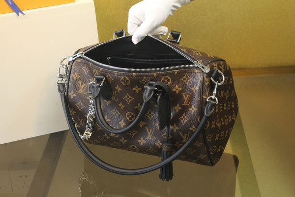 Louis  Vuitton Speedy Soft 30 Dark Monogram Canvas M12243, Noir