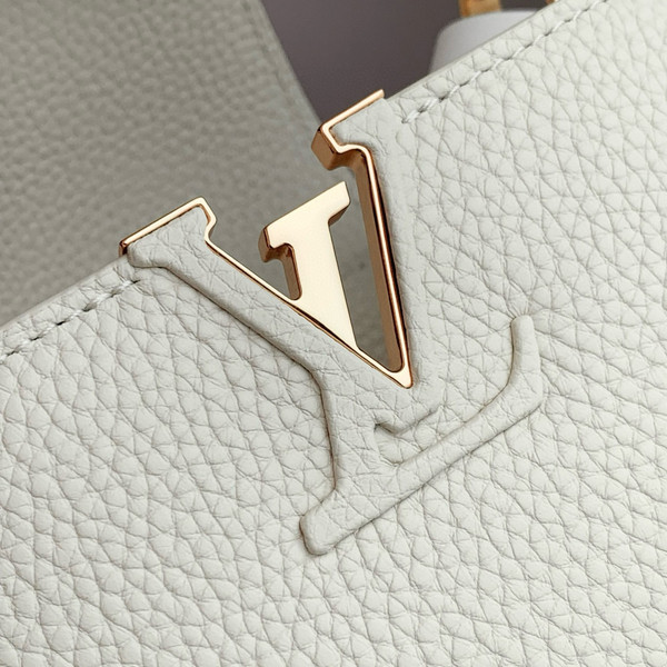 Louis Vuitton Capucines MM Bag 27cm Taurillon Leather M25087, Quartz