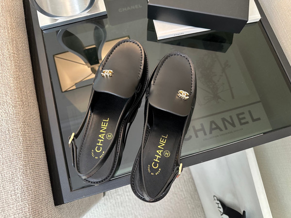 Chanel Slingback Mocassin Loafer Flats Women Calfskin 2024/2025 Métiers D'art Collection, Black