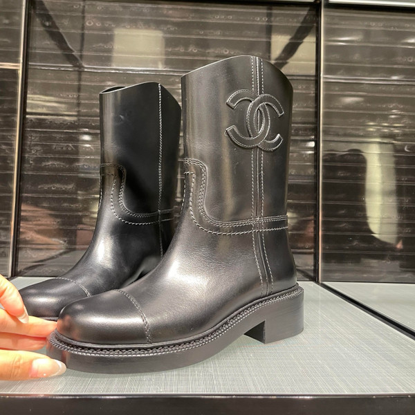 Chanel Ankle Boots Womens Calfskin 2024/2025 Métiers D'art Collection, Black