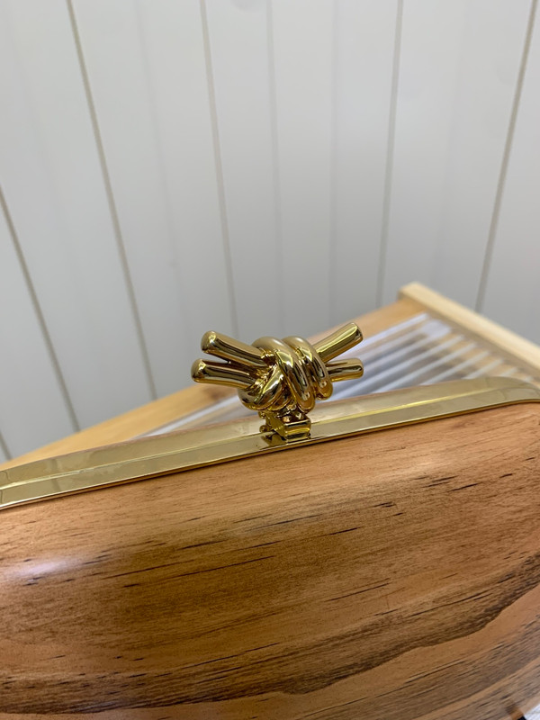 Bottega Veneta Women’s Knot Shou Sugi Ban Wood Clutch Bag