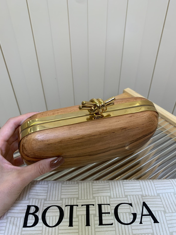 Bottega Veneta Women’s Knot Shou Sugi Ban Wood Clutch Bag