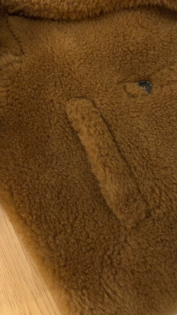 Max Mara Women's Hooded Teddy Bear Winter Coat 10th Anniversary Tobacco