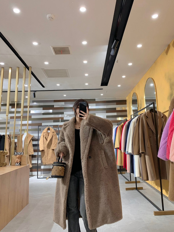 Max Mara Women's Teddy Bear Winter Coat 10th Anniversary Honey Brown