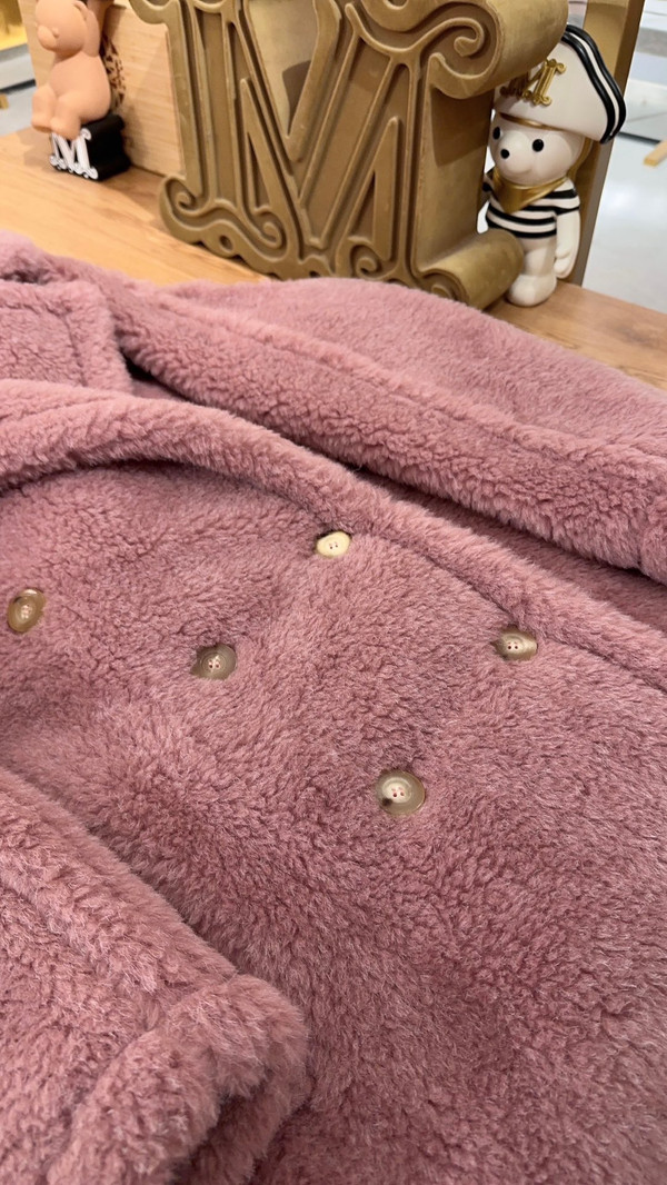 Max Mara Women's Teddy Bear Winter Coat 10th Anniversary Pink