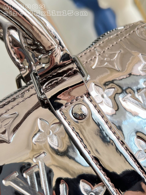 Louis Vuitton Keepall Bandoulière 25 Monogram Heritage Monogram Mirror Canvas M26903, Gunmetal