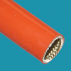GES is a braided fiberglass sleeve with a silicone rubber coating designed to
provide electrical insulation up to 4kV.