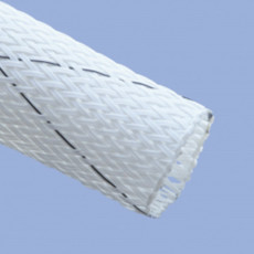Expando® FR TW 9mil is a braided, flame-retardant polyester (PET) sleeving made with monofilaments measuring .009” in diameter.