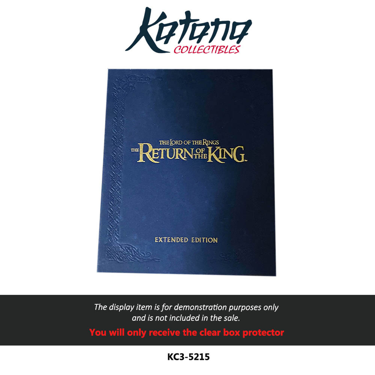 Katana Collectibles Protector For LOTR Return Of The King 4K Steelbook HDZETA Gold Extended Edition + Book