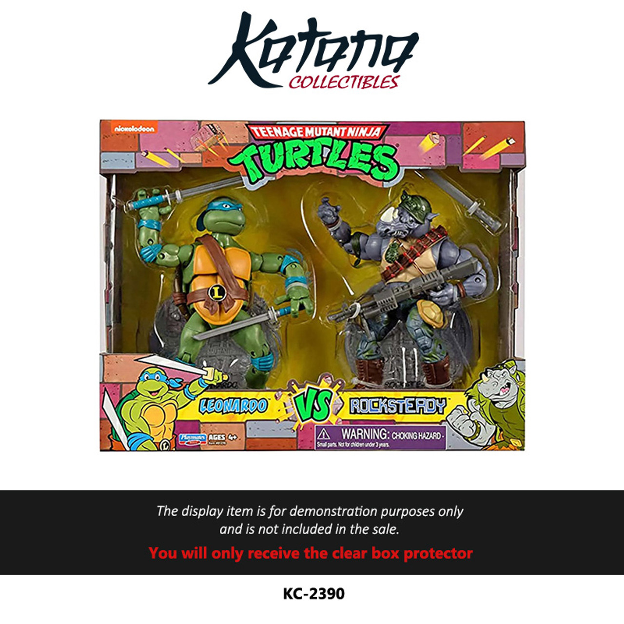 Katana Collectibles Protector For Teenage Mutant Ninja Turtles Classic Leonardo vs. Rocksteady 2-Pack Figures
