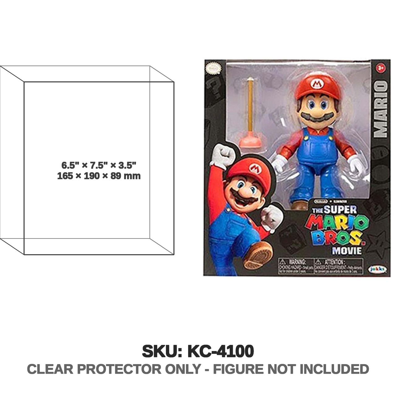 Mario Luigi Peach Toad Super Mario Movie 4-Figure Set
