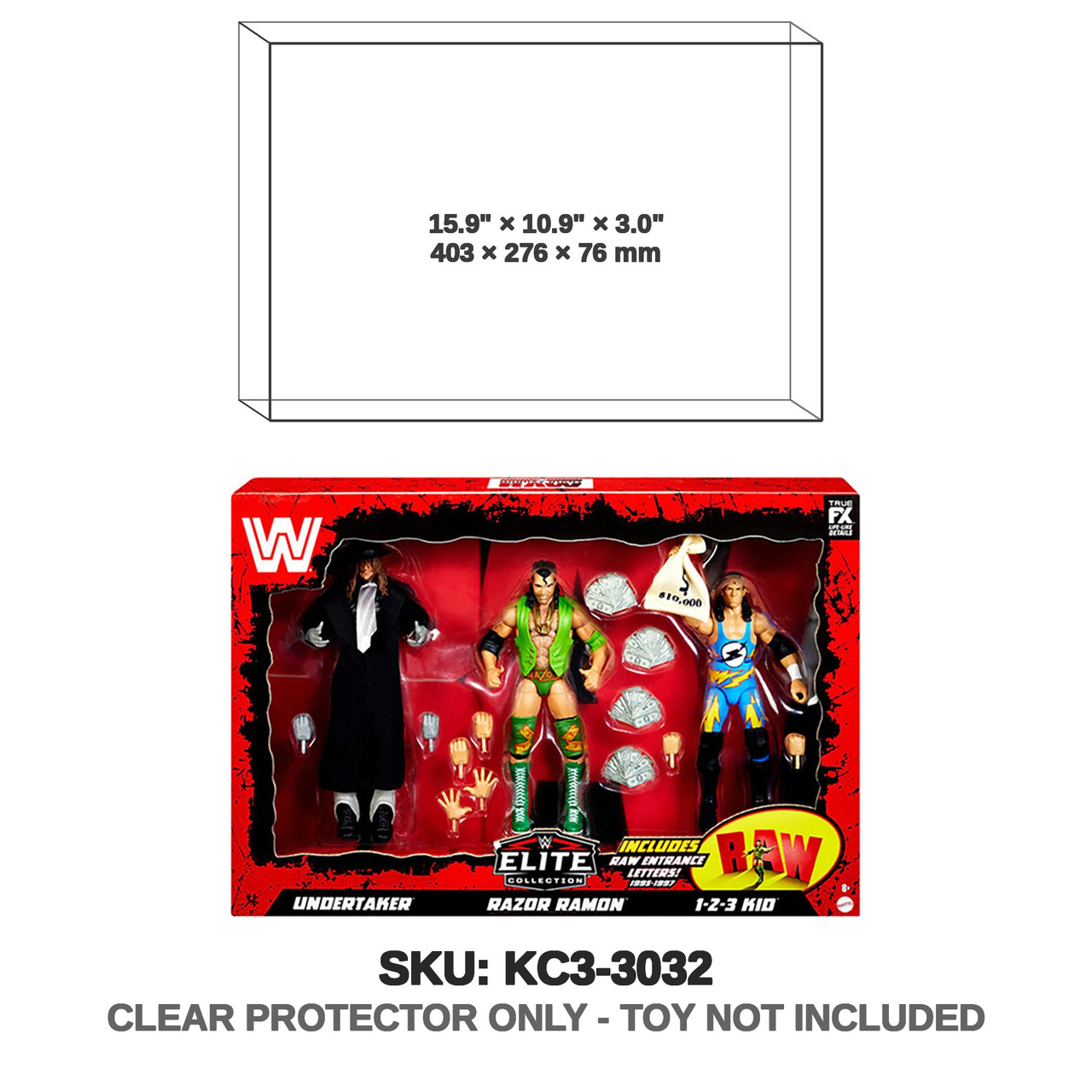 WWE Lite Raw 30th Anniversary 3-pack: Undertaker Razor Ramon  1-2-3 Kid