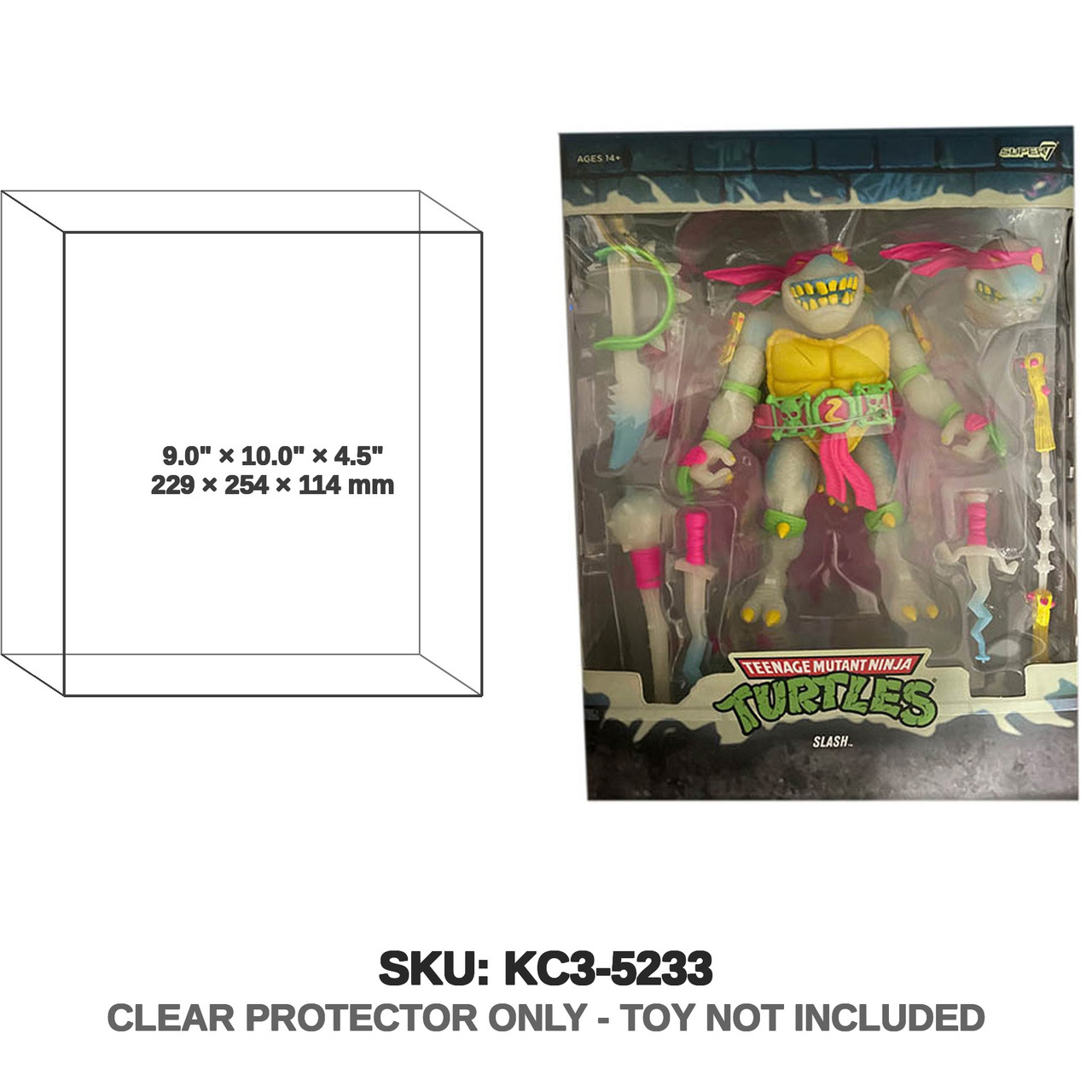 Super7 Teenage Mutant Ninja Turtles Slash Glow in the Dark