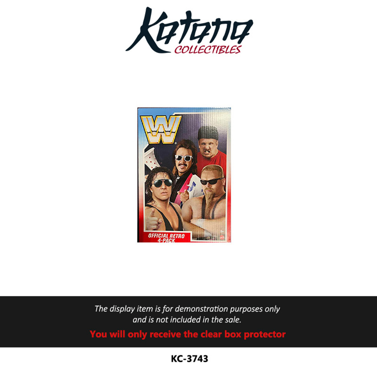 Katana Collectibles Protector For WWE Retro Action Figure 4-Pack Bundle