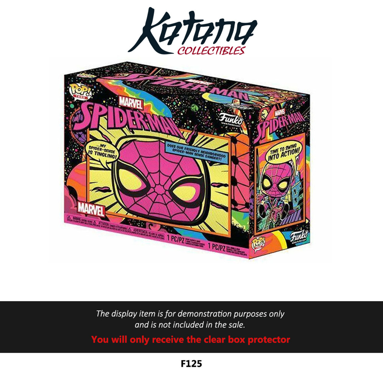 Katana Collectibles Protector For Funko POP & Tee - Black Spiderman